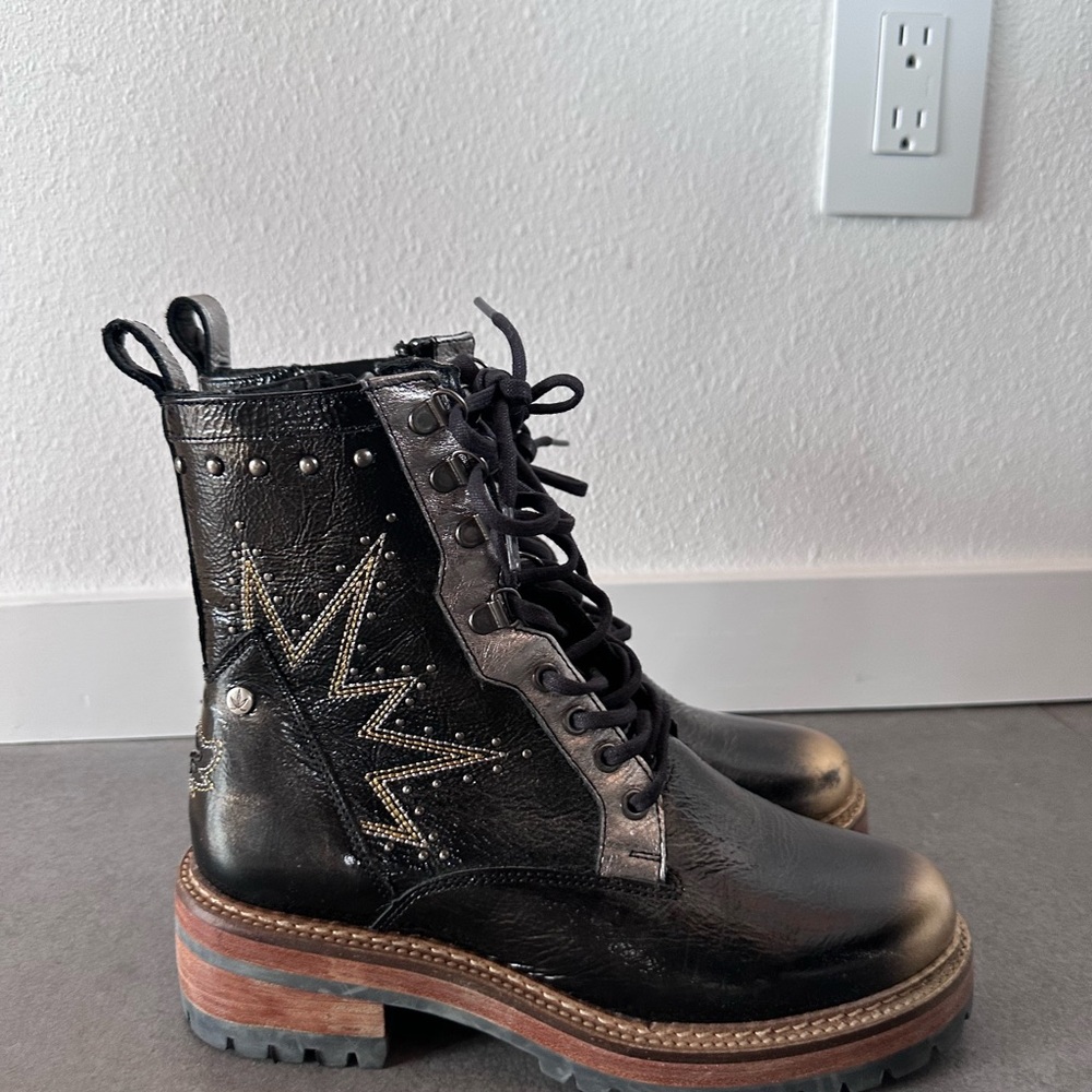 Mezcalero Ashlee Black Leather Women's Boots sz 7